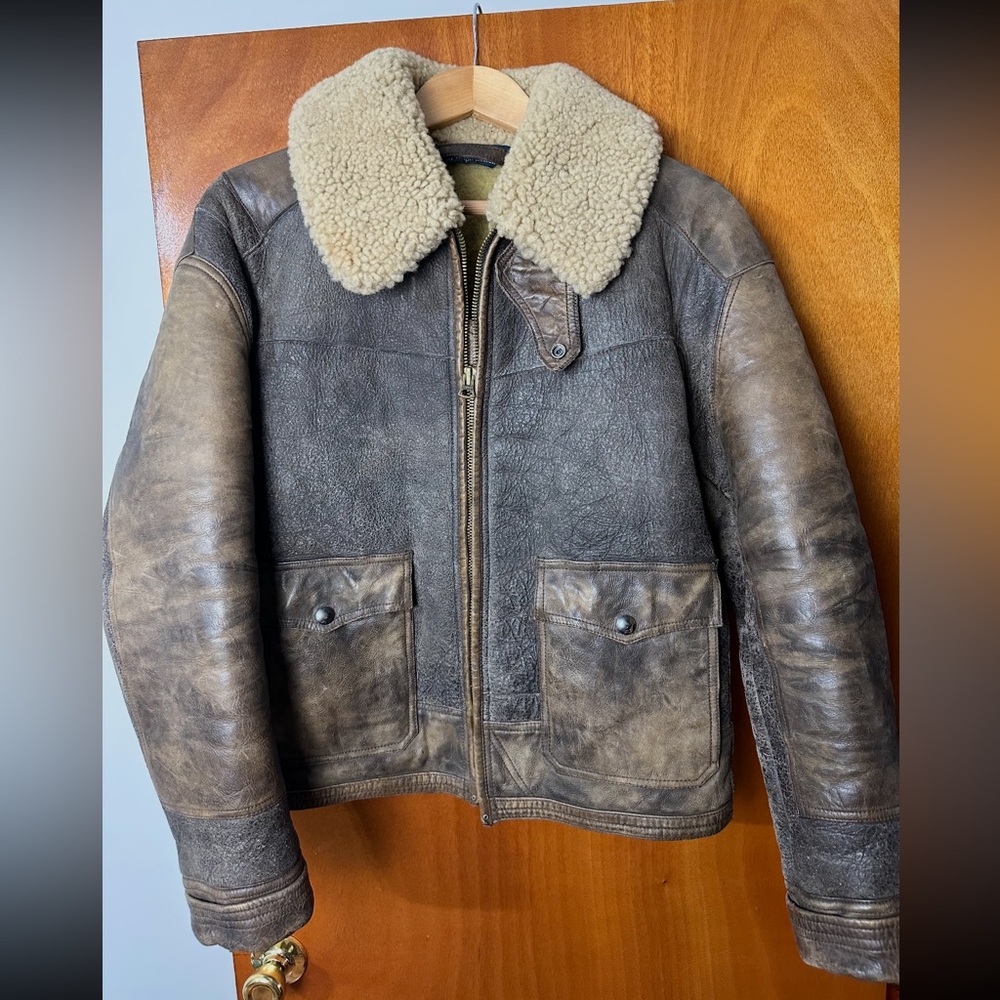 (SOLD) The Perfect Gift | Polo Ralph Lauren Men's Shearling Leather Jacket